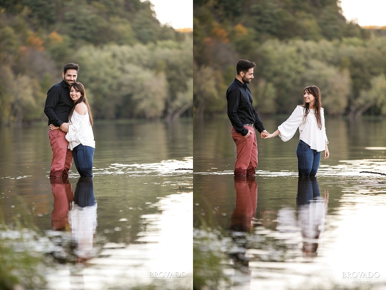 Knee deep engagement in st croix river