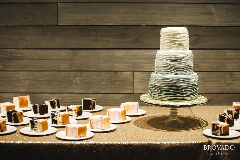 Hannah & Jason's ombre and marble cake