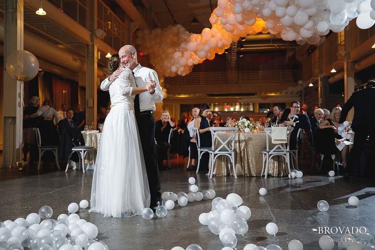 Hannah and her father's first dance