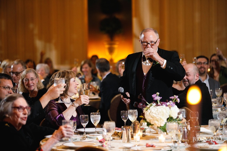 Father of the bride giving a toast