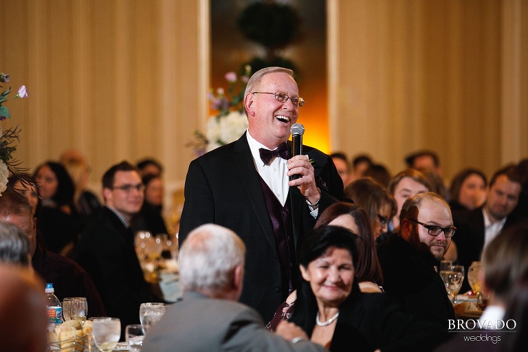Father of the groom giving a speech