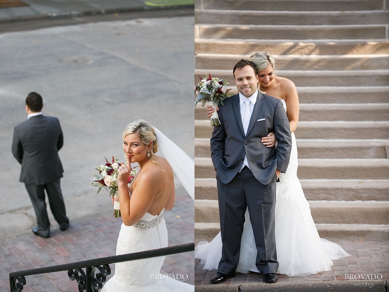 Rachel and Joe's first look outside of their church