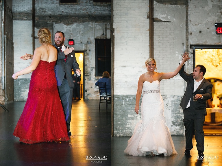 Rachel and Joe's grand entrance