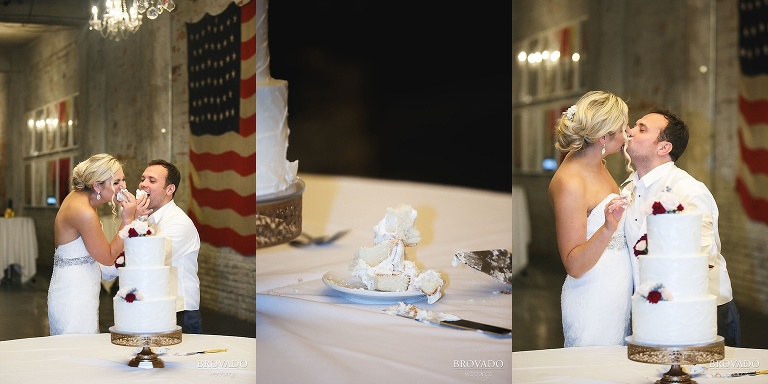 Rachel and Joe's cake cutting and feeding
