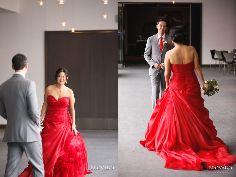 Christine and Nick's first look