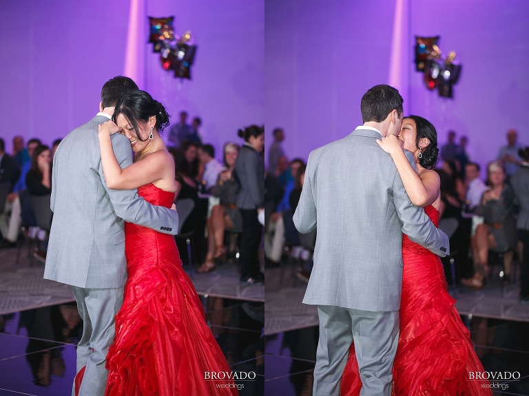Christine and Nick's first dance in radisson blu ballroom