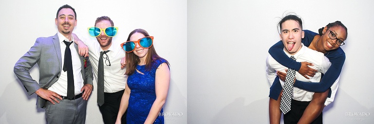 Guests goofing around in antibooth photo booth