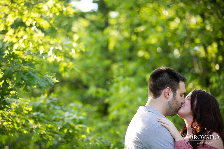 Closeup of Jacquelyn and Brian kissing