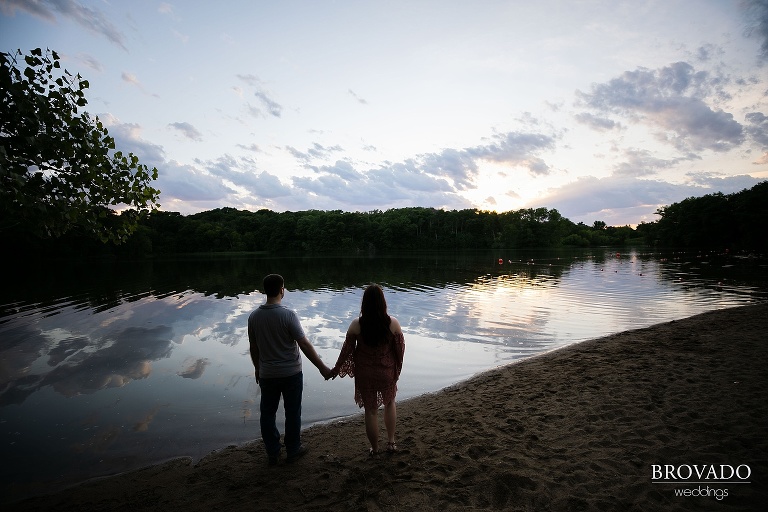 Jacquelyn and Brian looking out on the lake