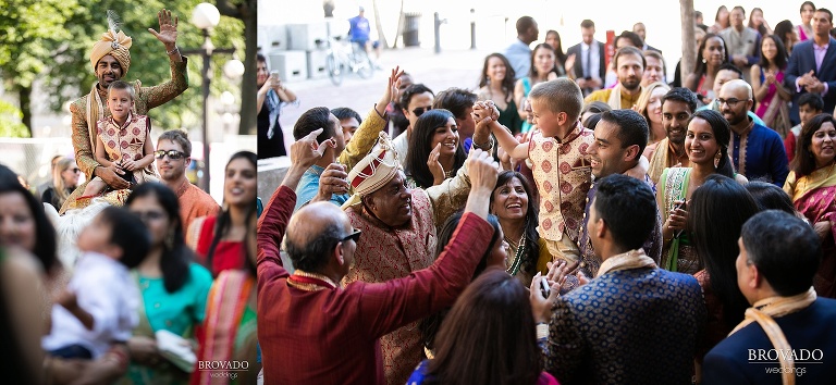 Baraat processional in St Paul