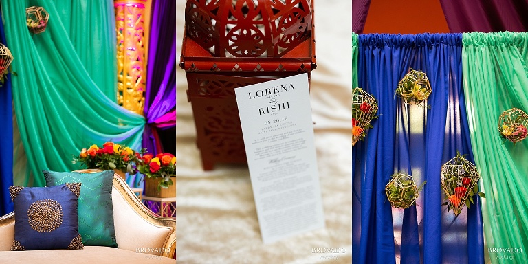 Jewel toned indian wedding details