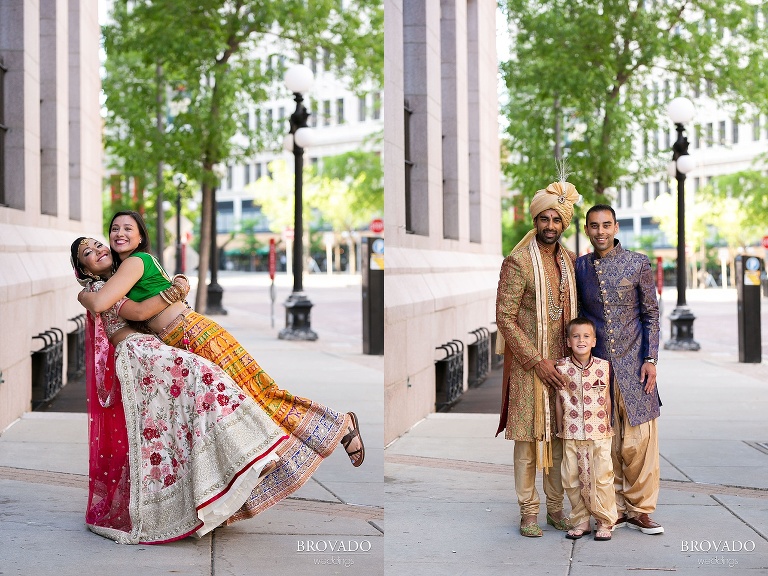 Rishi and Lorena with their wedding party