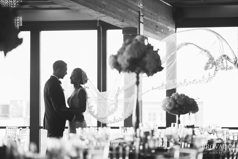 Veil toss in A'bulae ballroom
