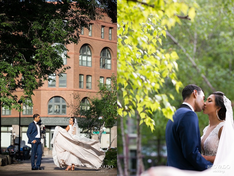 Lorena spinning in mears park in st. paul