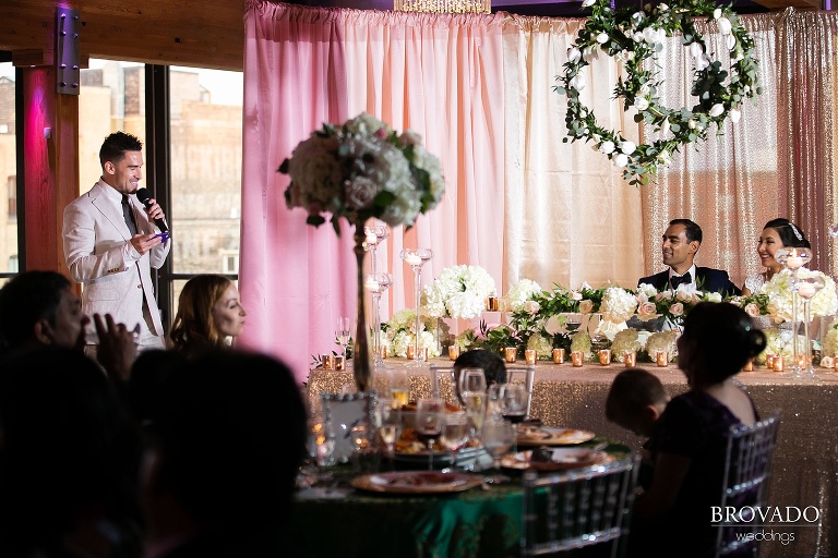Best man giving a speech