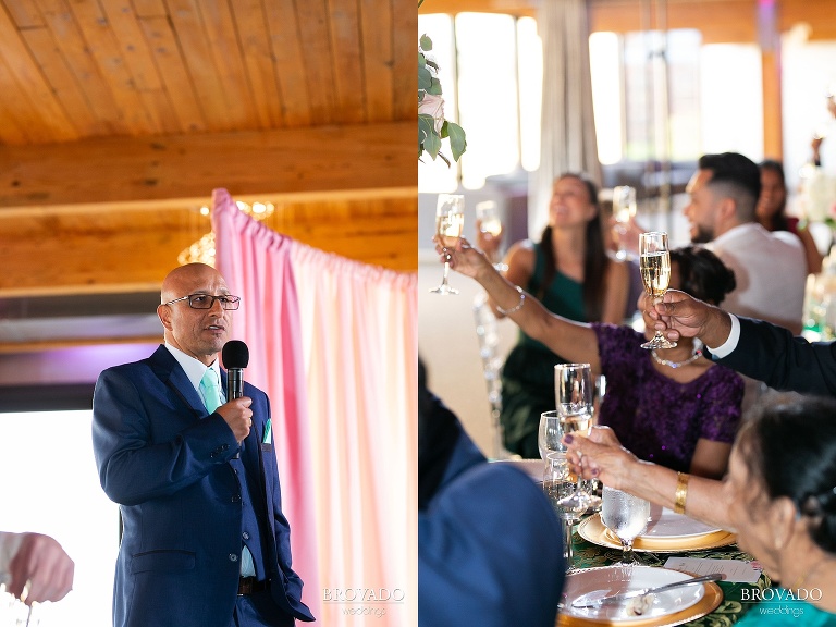 Father of the bride giving a toast