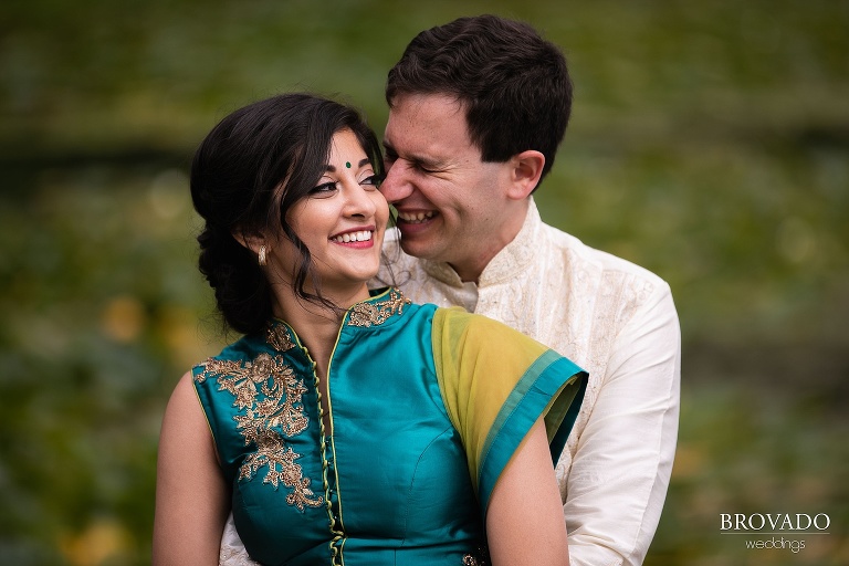 Ethan and Sruti laughing together