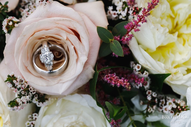 Ring closeup in bouquet