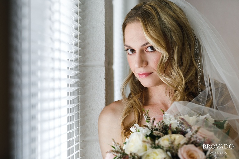 Smoldering bridal portrait