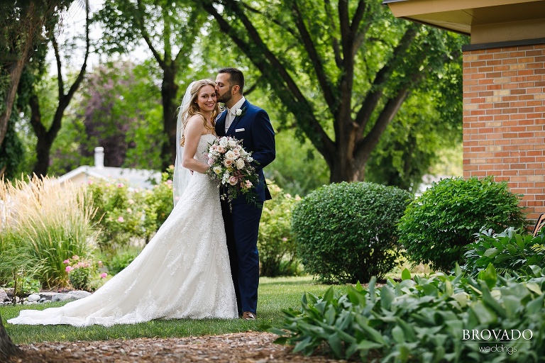 Aaron kissing Erin's cheek