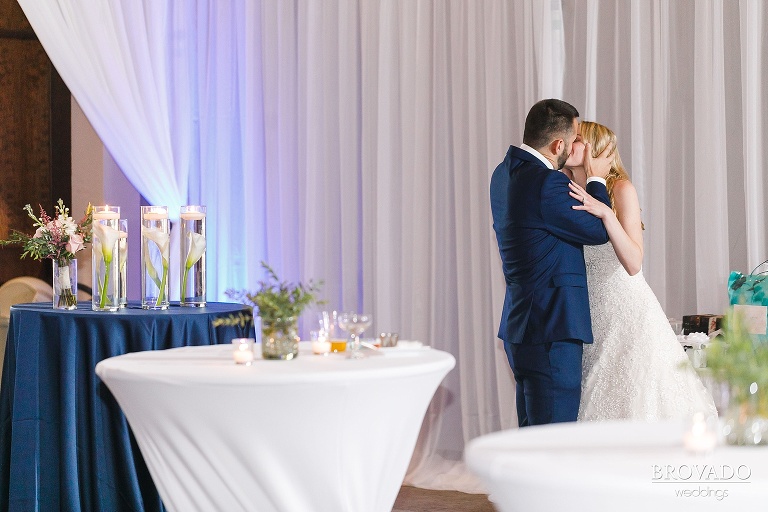Aaron and Erin kiss after grand entrance