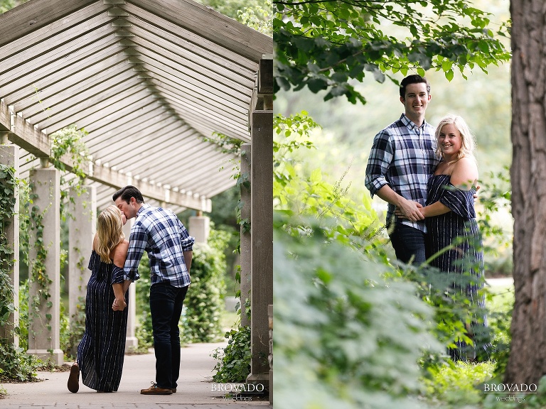 Engagement poses at Minnehaha in Minneapolis