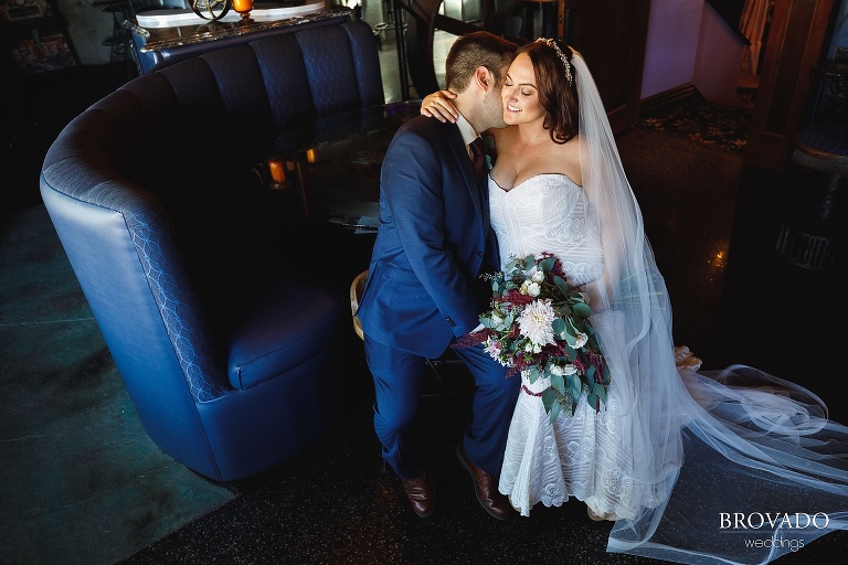 Jacquelyn and Brian in bar next to Kellerman's Event Center
