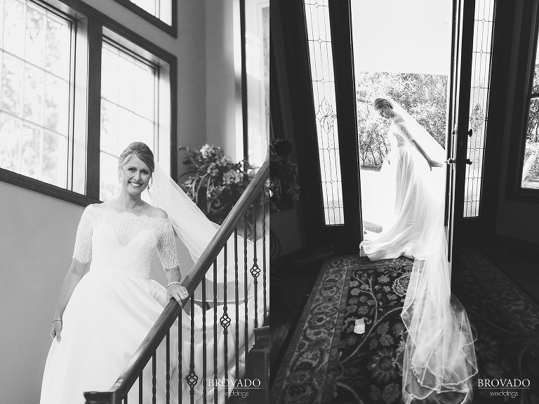 Black and white bride portraits