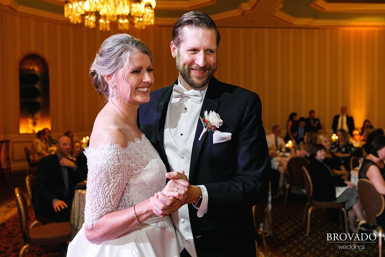 Bride and groom on the dance floor