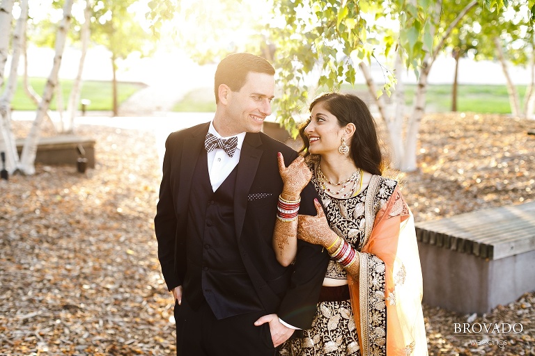 Cute sunset pose of Sruti and Ethan