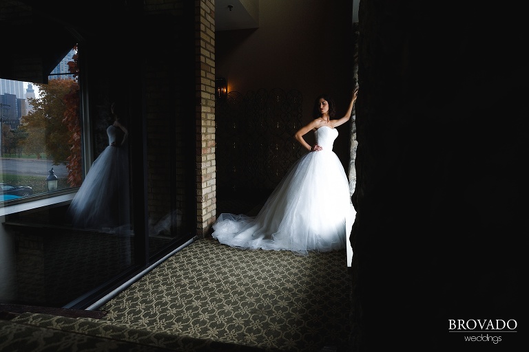 dramatic bridal portrait