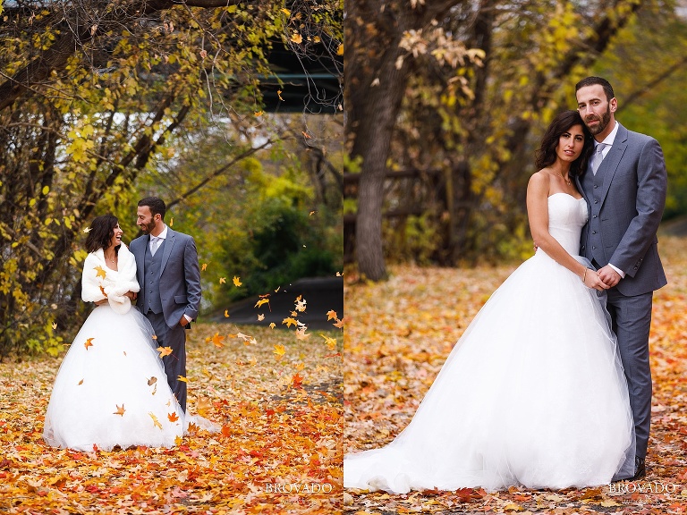 dramatic fall wedding photos