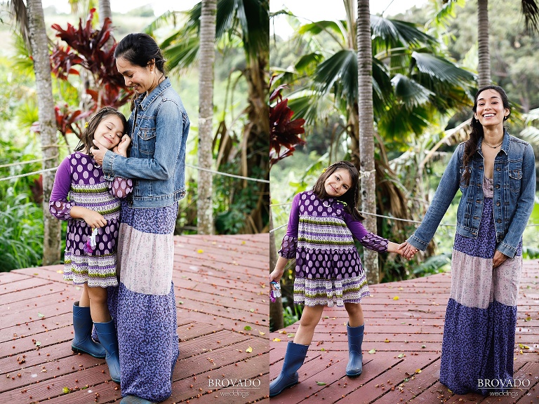 Hawaii mother and daughter portraits