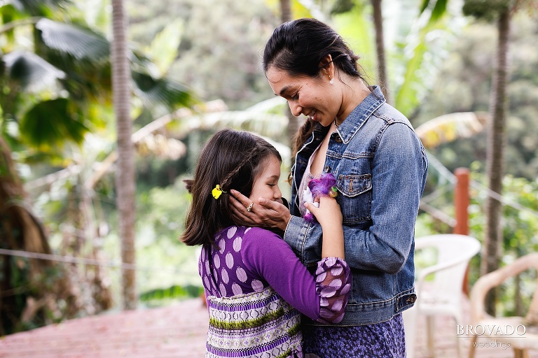A sweet mother daughter moment