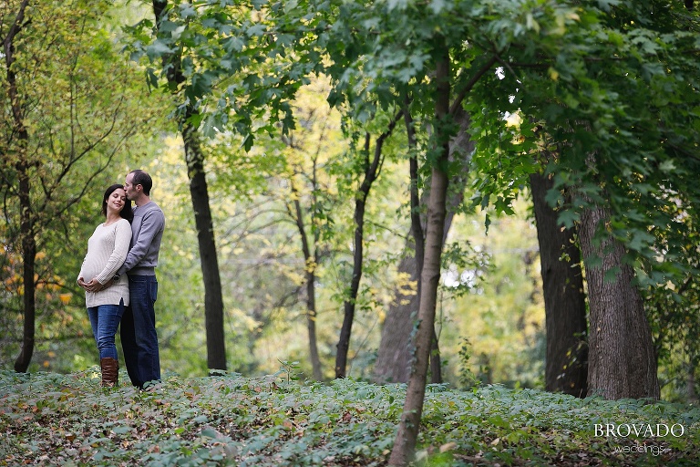 Outdoor couple maternity