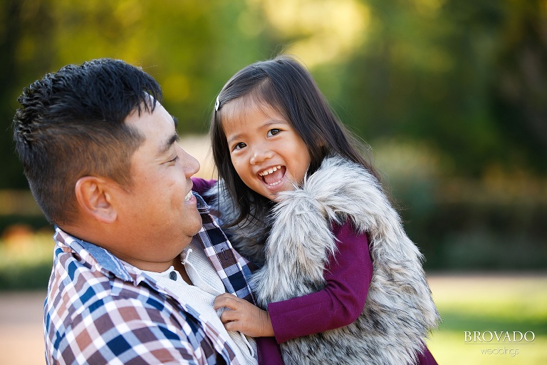 Cute photo of dad holding his daughter