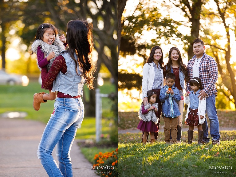 Fall sunset family formals