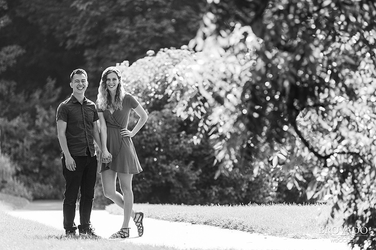 Sweet black and white mn engagement