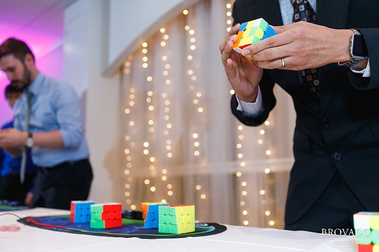 Wedding reception speed cubing competition