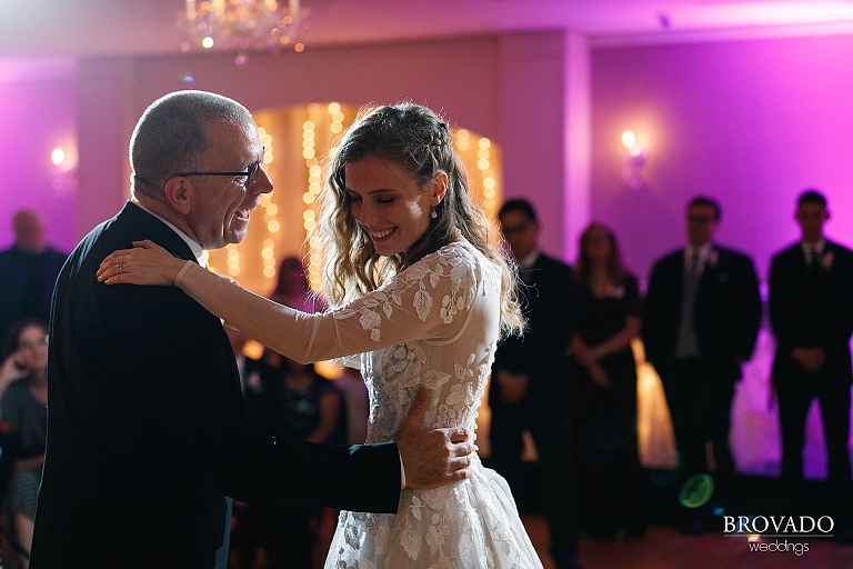 Sarah and the father of the bride's first dance