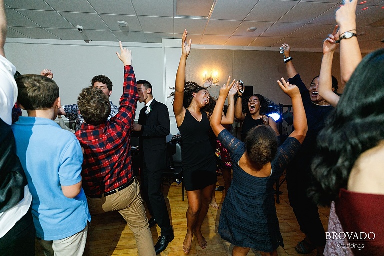 Wedding guests dancing at stillwater vfw