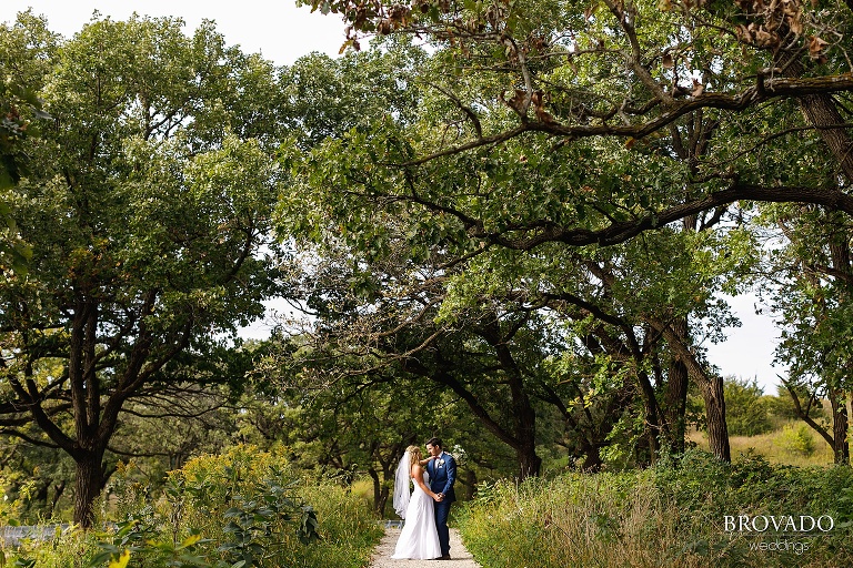 Delaney and Zachary posing on farm pathway