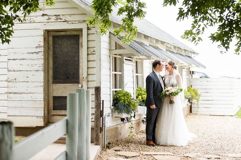 Heather and Daniel share a loving glance on Legacy Hill Farm