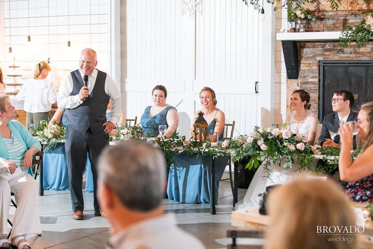 Father of the bride giving a speech