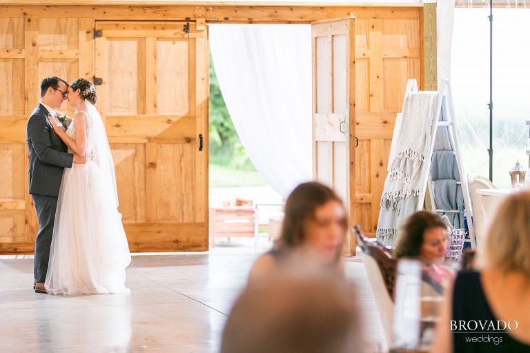 Bride and groom's first dance