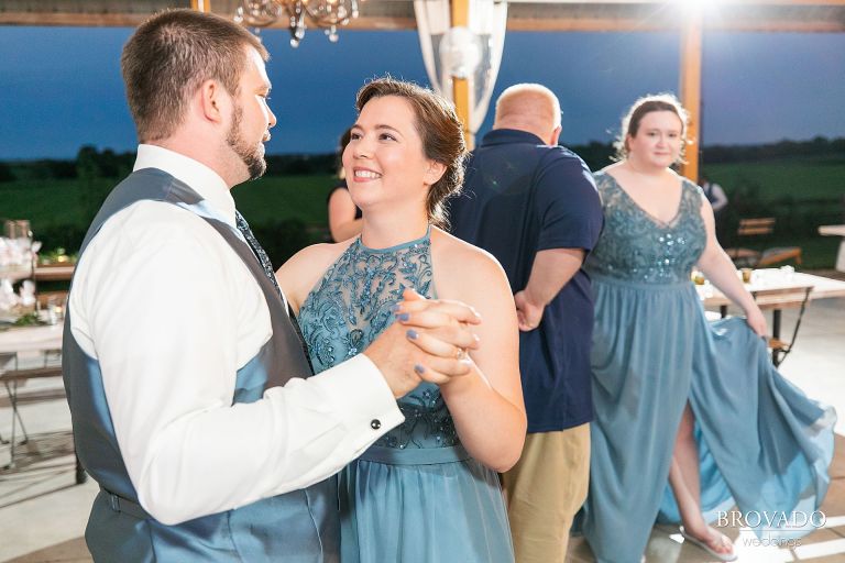 Previous Brovado clients Liz and Kevin dance together