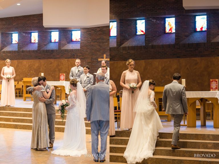 Wedding ceremony at Guardian Angels Church