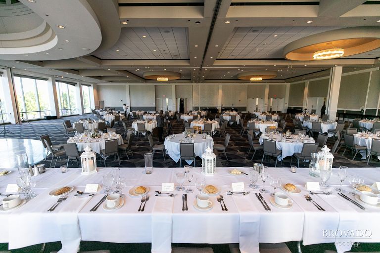 Wide angle of intercontinental hotel ballroom