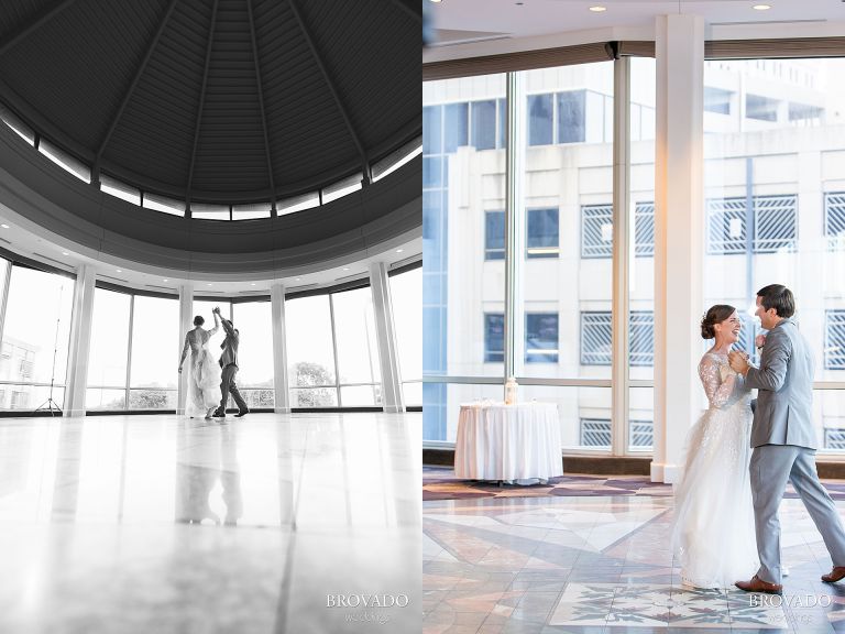 Wide angle of first dance