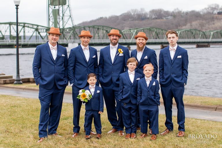 Groomsmen with ring bearers